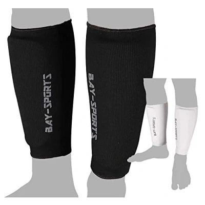 Abbildung von BAY Sports Schienbeinschutz Kampfsport Kickboxen Karate MMA Thaiboxen Muay Thai Baumwolle IUM, elastisch waschmaschinenfest, XXS XL