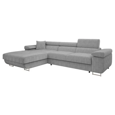Abbildung von MIRJAN24 Ecksofa Torezio Mini Cord, mit Bettkasten und Schlaffunktion, Einstellbare Kopfstützen, 280x170x70 90 cm
