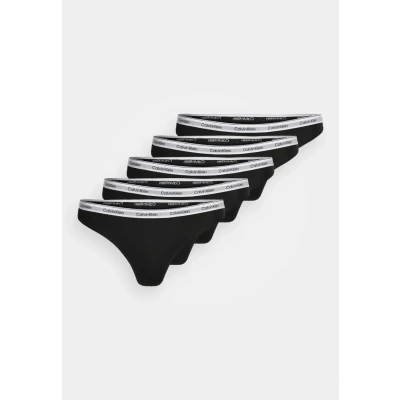Abbildung von Calvin Klein Underwear 5 PACK Slip, Damen, Größe: XS, Black