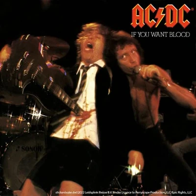Abbildung von AC/DC Aufkleber If You Want Blood Sticker Hardrock Metal Heavy ca. 10x10 cm