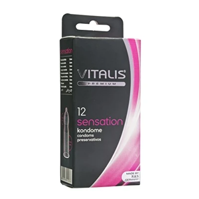 Abbildung von PREMIUM «Sensation» stimulierende Kondome mit 3 in 1 Effekt (12 Kondome) 12 St