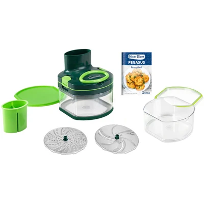 Abbildung von Genius Zerkleinerer &quot;Nicer Dicer Pegasus&quot;, Set 12 tlg., inkl. Behälter u. Deckel