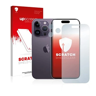 Abbildung von upscreen Schutzfolie für Apple iPhone 14 Pro (Display+Kamera) Kristall klar, Kratzschutz, Anti Fingerprint