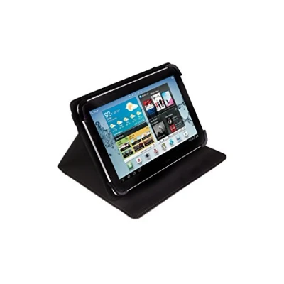 Abbildung von Silver HT Universalhülle für 9 bis 10,1&quot; Tablets, schwarz Gehäuse mit Stützfunktion.