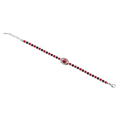 Abbildung von AC Milan LOWELL Armband aus Stahl mit Natursteinen, verstellbar, Taglia Unica, Stein, Kein Edelstein
