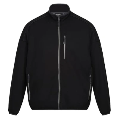 Abbildung von Regatta Herren Men&#039;s Kassam Full Zip Fleece Jacket fleecejacke, Black Marl(Agave Green),