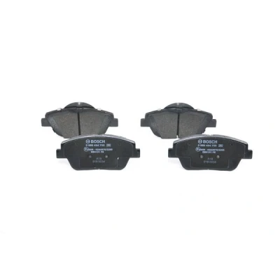 Abbildung von BOSCH 0 986 494 755 Bremsbelagsatz Low Metallic mit integriertem Verschleißwarnkontakt, akustischer Verschleißwarnung Anti Quietsch Blech