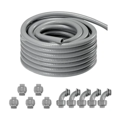 Abbildung von VEVOR 30,5m PVC Wellschlauch Flexschlauch Wellrohr Isolierrohr Schutz 12,7mm