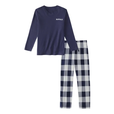 Abbildung von Buffalo KARO Nachtwäsche Set für Kinder, Größe: 158/164, Navy/beige