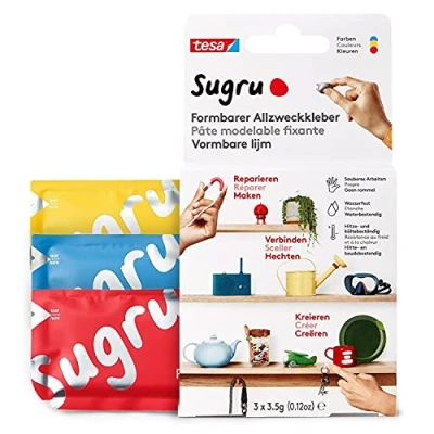 Abbildung von Sugru Allzweckkleber formbar VE=3 Stück (3x3,5 g) rot/blau/gelb