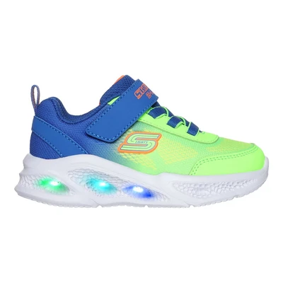 Abbildung von SKECHERS METEOR LIGHTS Lauflernschuh, Blink, Klettschuh zum Schlüpfen, Neon, Größenschablone Download
