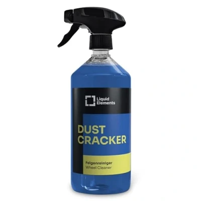 Abbildung von Liquid Elements Felgenreiniger Dust Cracker 1 Liter Auto Reiniger für alle Felgentypen wie Alufelgen &amp; Stahlfelgen säurefreier mit Wirkindikator entfernt hartnäckige Verschmutzungen