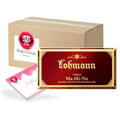 Abbildung von 5 x Lohmann Mandel Milch Nuss Tafel 100g mit Geschenk von Pere&#039;s Candy