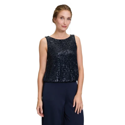 Abbildung von Vera Mont Pailletten IM Glitzer LOOK Bluse, Damen, Größe: 38, Night sky