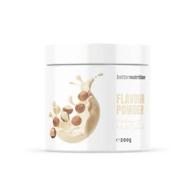 Abbildung von Geschmackspulver Haselnuss und weiße Schokolade kalorienreduziertes Aroma Flavour Pulver Premium Flavor Powder Zero 200g better nutrition