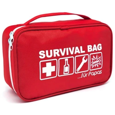 Abbildung von HAPPY DIKDIK Survival Bag für Papas Papa Geschenk zur Geburt Baby werdende Väter &amp; zum Geburtstag lustige Geschenke Männer Vatertag