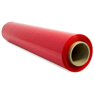 Abbildung von Stretch Verpackungsfolie, rote Kunststofffolie zum Verpacken, schützende Kunststoffrolle für Versand und Umzug, Rolle von 50 cm bis zu 400 m dehnbar Ofituria (1 Stück)