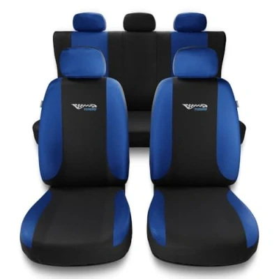 Abbildung von Mossa Universal Sitzbezüge Auto kompatibel mit Honda Civic VI, VII, VIII, IX, X (1995 2021) Autositzbezüge Schonbezüge für Autositze TG BL