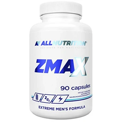 Abbildung von ALLNUTRITION Zmax Nahrungsergänzungsmittel Zinkcitrat Magnesiumcitrat Vitamin B6 für besseren Schlaf, Regeneration, Herzrhythmus, gesunde Knochen, 90 Kapseln pro Packung