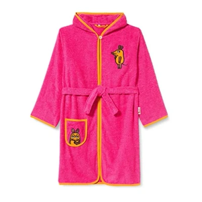 Abbildung von Playshoes Unisex Kinder Frottee Bademantel Morgenmantel, pink Die Maus, 146/152