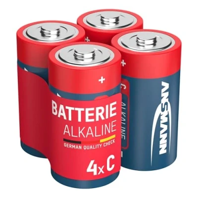 Abbildung von ANSMANN Alkaline Baby C Batterien leistungsstarke, langlebige Energiequelle 1,5V LR14 4er Pack