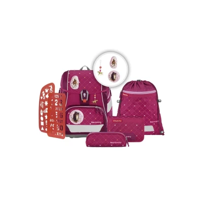 Abbildung von Step by 2IN1 PLUS Set 6TLG Schulranzen für Kinder, Größe: One Size, Pferdefreunde horse love