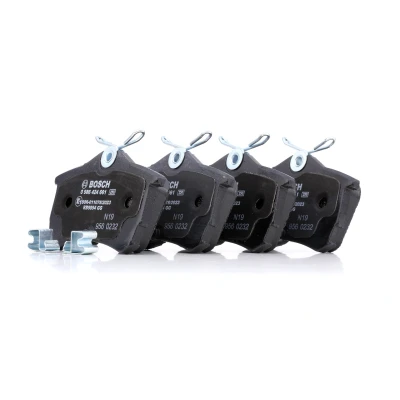 Abbildung von BOSCH 0 986 424 661 Bremsbelagsatz Low Metallic mit akustischer Verschleißwarnung Anti Quietsch Blech HONDA: Accord 6 Schrägheck