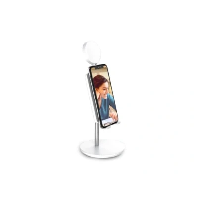 Abbildung von DigiPower Shine Smartphone Ständer mit 3&quot; Ringlicht, höhenverstellbar Halterung, (Multi Winkel)