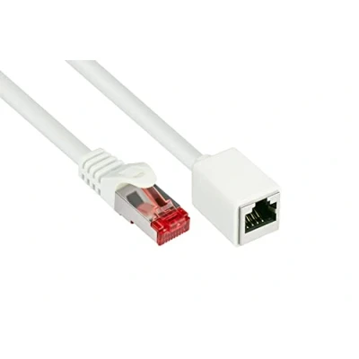 Abbildung von Good Connections Cat.6 Ethernet LAN Patchkabel Verlängerung mit Rastnasenschutz RNS , S/FTP, PiMF, PVC, 250MHz, OFC, CU Gigabit fähig (10/100/1000 Base T Netzwerke) weiß, 2 m