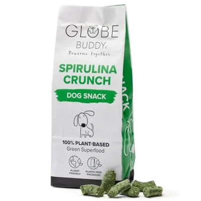 Abbildung von Globe Buddy Spirulina Crunch Vegane Hundeleckerlis aus &amp; Gemüse Die nachhaltige Wahl Getreidefrei Ohne künstliche Zusätze 200 g