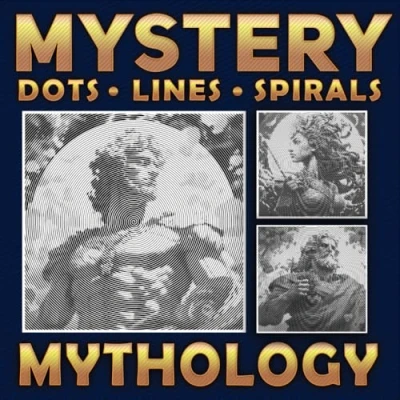 Abbildung von Mystery Dots Lines Spirals Mythology: A One Color Coloring Book for You to Bring Mysterious Characters Life, Great Gift Relaxation