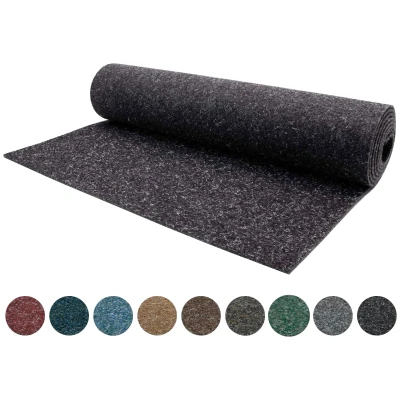 Abbildung von Nadelfilz Meterware MERLIN Anthrazit, 2,00m x 6,00m, Robuster, Trittschalldämmender Teppich Bodenbelag für Wohn und Büroräume