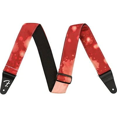 Abbildung von Fender® »TIE DYE ACID WASH STRAP« Nylon Gitarrengurt 5cm Farbe: Rot