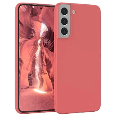 Abbildung von EAZY Case Silikonhülle für Samsung Galaxy S22 Plus 5G Hülle Silikon Rot weich stoßfeste Handyhülle Schutzhülle mit Kameraschutz Dünn Premium Schutz Cover TPU Bumper Hellrot