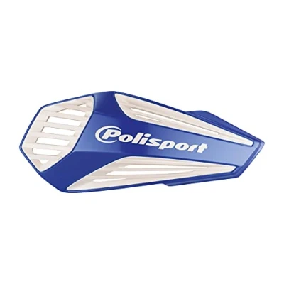 Abbildung von Polisport 8308400006 Handprotektoren MX AIR 1 Style Befestigungspunkt aus Kunststoff inklusive Befestigungskit kompatibel mit Allen Enduro/MX/ATV Modellen in Farbe blau/weiß