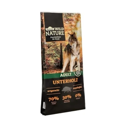 Abbildung von Dehner Wild Nature Hundefutter Unterholz, Trockenfutter getreidefrei / zuckerfrei, für ausgewachsene Hunde, Wildschwein, 12 kg