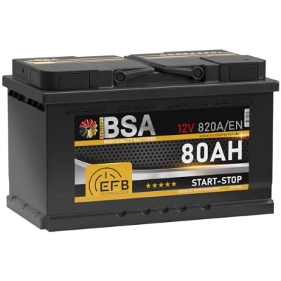 Abbildung von BSA EFB Batterie 80Ah 12V Start Stop Autobatterie Starterbatterie
