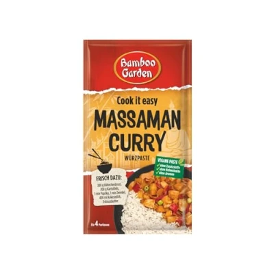 Abbildung von Bamboo Garden Massaman Curry Würzpaste Zum Würzen von Hähnchenfleisch Für 4 Portionen Vegan, natürliche Zutaten 45 g im Beutel