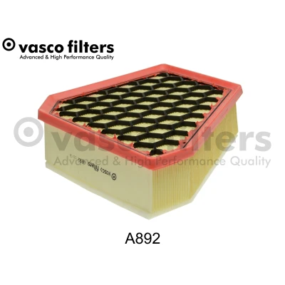 Abbildung von DAVID VASCO A892 Luftfilter 89mm 257mm 232mm asymmetrisch Filtereinsatz mit Vorfilter FIAT: Ducato III Kastenwagen, Pritsche / Fahrgestell
