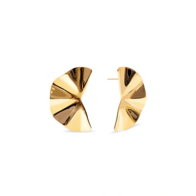Abbildung von SINGULARU Ohrringe Amara. Edelstahl mit 18K vergoldung. Schmuck für Damen.
