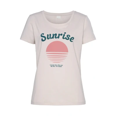 Abbildung von Vivance Kurzarm Tshirt print, Damen, Größe: 32/34, Creme