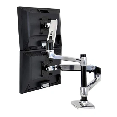 Abbildung von ERGOTRON 45 248 026 Dual Stacking Arm Polished 24In 18.1kg Lift33 Mis D 10Y Wa Schwarz/Silber