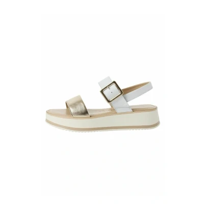 Abbildung von MARCO TOZZI Damen Sandalen mit Absatz aus Leder Bequem, Weiß (White Comb), 37 EU