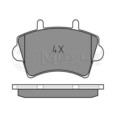 Abbildung von MEYLE 025 236 1318 Bremsbelagsatz ORIGINAL Quality Vorderachse exkl. Verschleißwarnkontakt mit Anti Quietsch Blech RENAULT: MASTER 2 Kasten