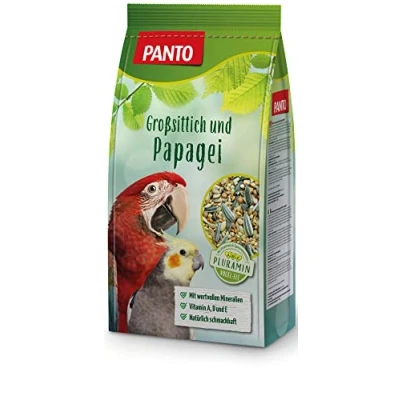 Abbildung von PANTO Großsittich und Papageienfutter mit Pluramin, 25 kg Bunte Saatenmischung für Papageien Großsittichen, Vogelfutter Sonnenblumenkernen