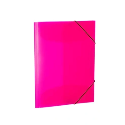 Abbildung von HERMA 19657 Sammelmappen A4 Transluzent Neon Pink Rosa, 3 Stück, Kinder Eckspanner Mappen aus Kunststoff mit Innenklappen &amp; Gummizug, stabiles Einschlagmappen Set Plastik für Jungen Mädchen