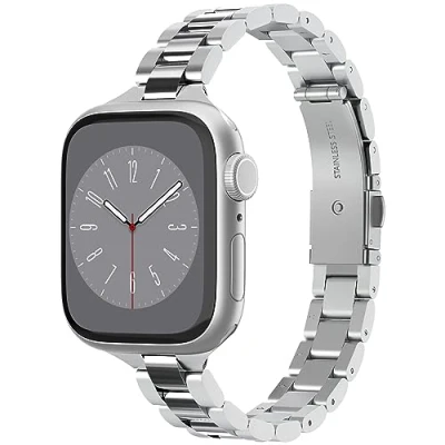 Abbildung von Spigen Modern Fit 316L Armband Entwickelt für Apple Watch Serie 10 42mm und 9/8/7/6/5/4/SE 41mm,40mm Silber