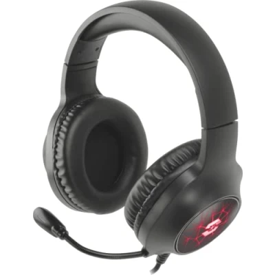 Abbildung von Speedlink VIRTAS kabelgebundenes 7.1 Gaming Headset mit Mikrofon konfigurierbarer Surround Sound, USB Anschluss, farbige RGB LED Beleuchtung, Lautstärkeregelung via Kabelfernbedienung, schwarz