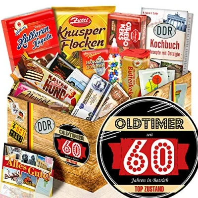 Abbildung von Oldtimer 60 Nostalgiebox DDR Süßigkeiten Geschenkidee zum 60ten