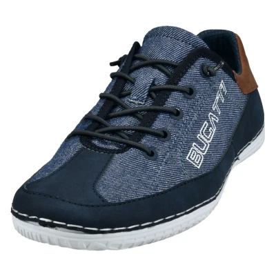 Abbildung von bugatti Slip On Sneaker, Slipper, Freizeitschuh mit aufgesetzter, elastischer Zierschnürung